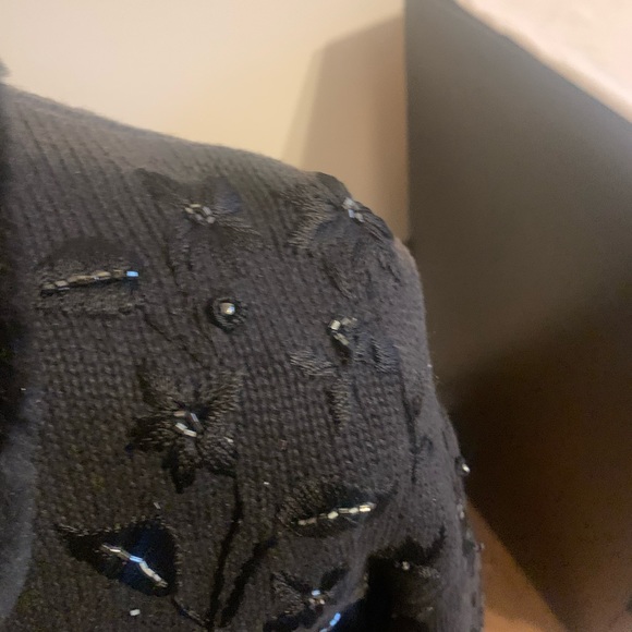 Elana Cardello Vintage Fur and Hand Embroidered Sweater/ Jacket - Picture 6 of 8